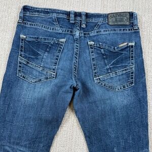 Salvage Buckle Mens 34x30 Regular Mayhem Skinny Denim Blue Jeans